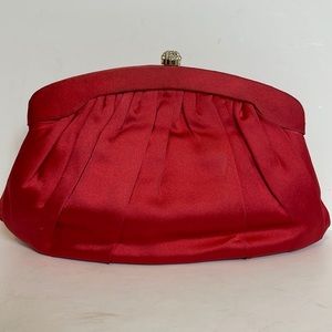VTG Bonwit Teller red clutch